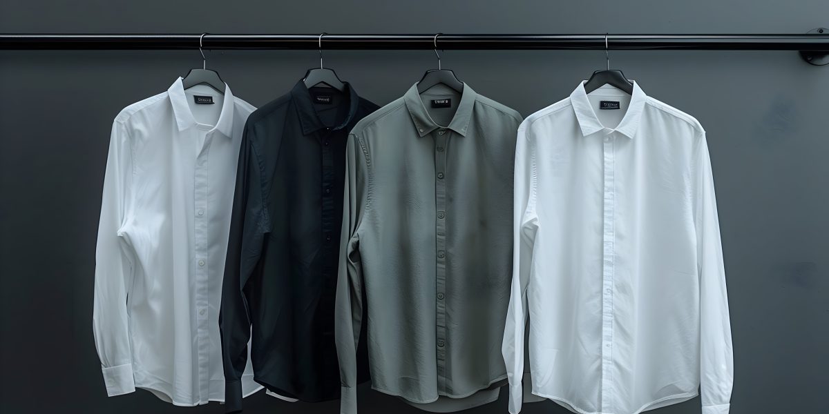 row-shirts-hanging-hanger-with-one-being-different-from-other
